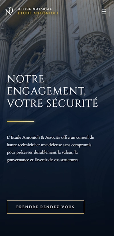 Version responsive mobile notaire