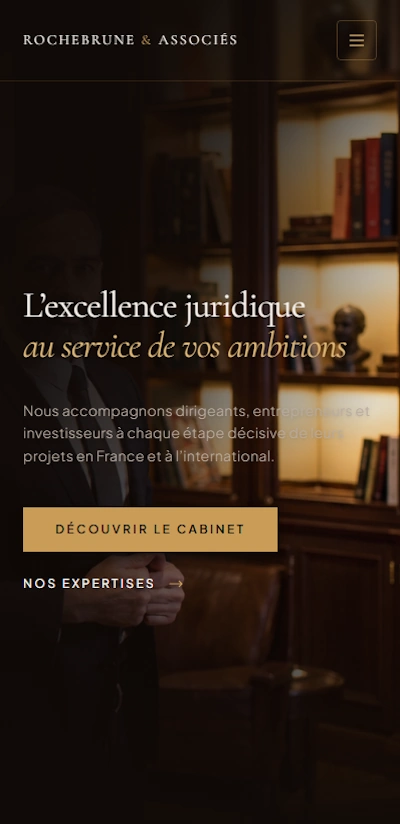 Version responsive mobile avocat