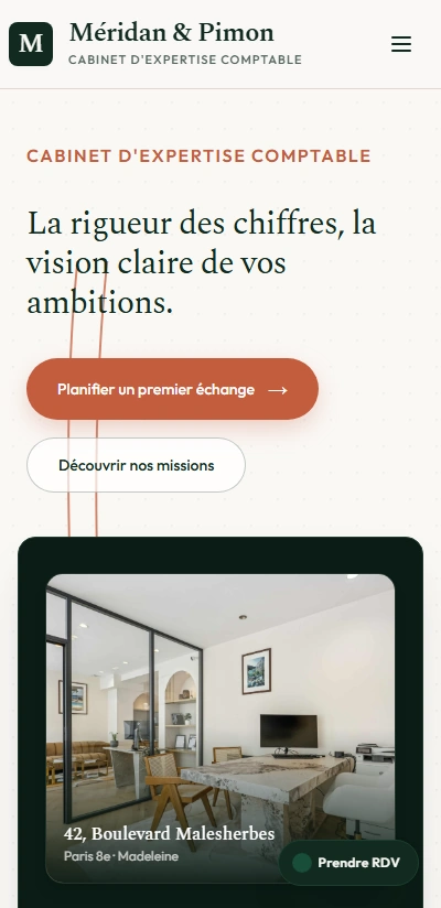 Version responsive mobile expert-comptable