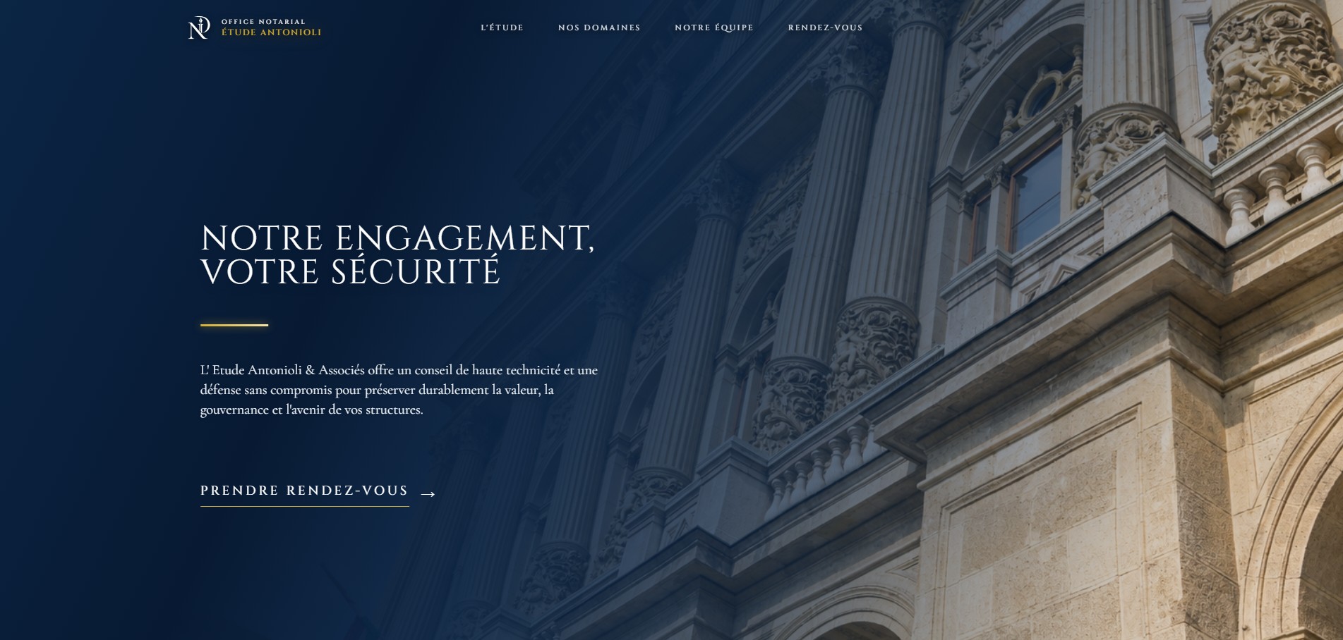 Site internet pour office notarial - Étude Antonioli